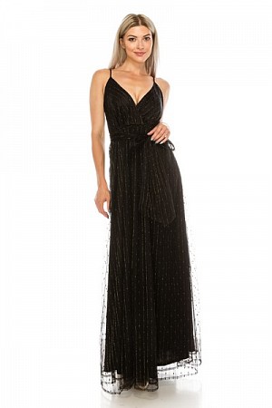 MESH MAXI DRESS WITH EMBROIDER ...